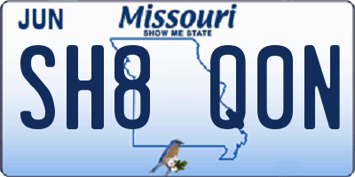 MO license plate SH8Q0N