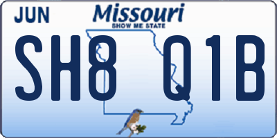 MO license plate SH8Q1B