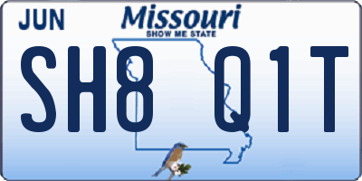 MO license plate SH8Q1T