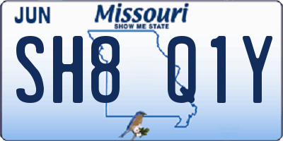 MO license plate SH8Q1Y