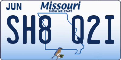 MO license plate SH8Q2I