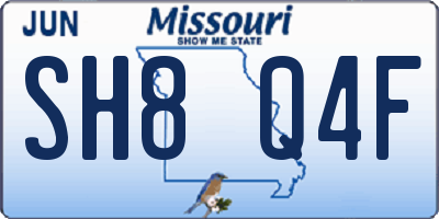 MO license plate SH8Q4F