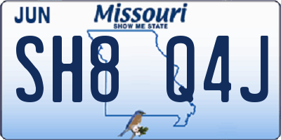 MO license plate SH8Q4J