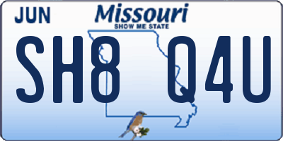 MO license plate SH8Q4U
