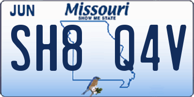 MO license plate SH8Q4V