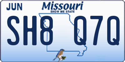MO license plate SH8Q7Q