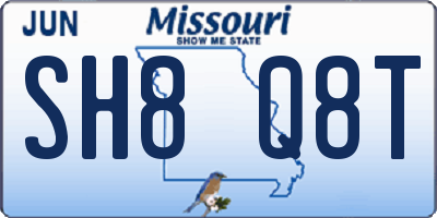 MO license plate SH8Q8T