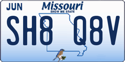 MO license plate SH8Q8V