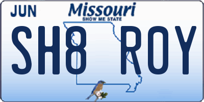MO license plate SH8R0Y