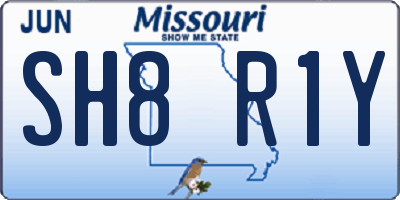 MO license plate SH8R1Y