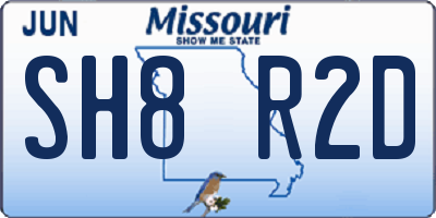 MO license plate SH8R2D