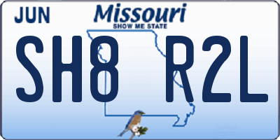 MO license plate SH8R2L