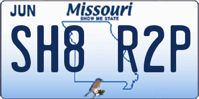 MO license plate SH8R2P