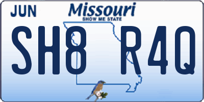 MO license plate SH8R4Q