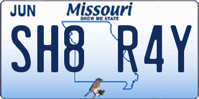 MO license plate SH8R4Y