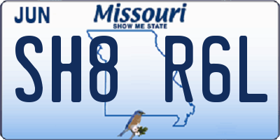 MO license plate SH8R6L