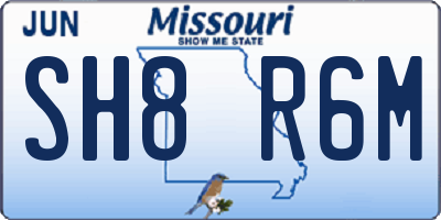 MO license plate SH8R6M