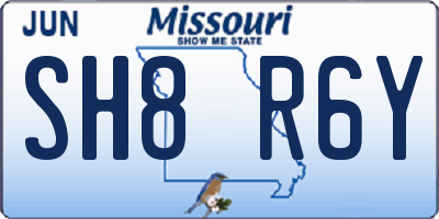MO license plate SH8R6Y