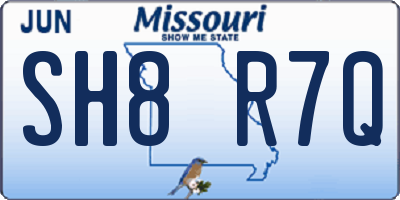 MO license plate SH8R7Q