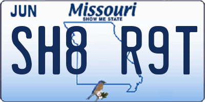 MO license plate SH8R9T