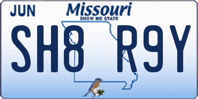 MO license plate SH8R9Y
