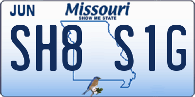 MO license plate SH8S1G