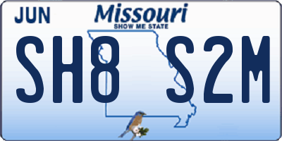 MO license plate SH8S2M
