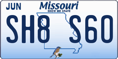 MO license plate SH8S6O