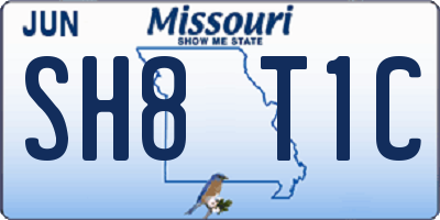 MO license plate SH8T1C