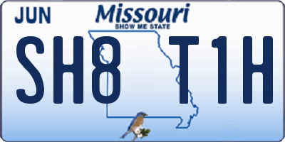 MO license plate SH8T1H