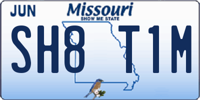 MO license plate SH8T1M