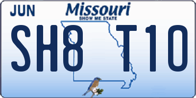 MO license plate SH8T1O