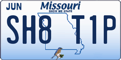 MO license plate SH8T1P