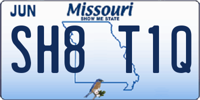 MO license plate SH8T1Q