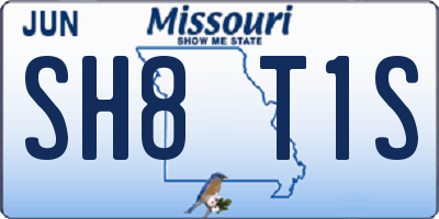 MO license plate SH8T1S