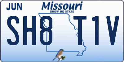 MO license plate SH8T1V