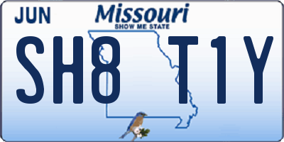 MO license plate SH8T1Y