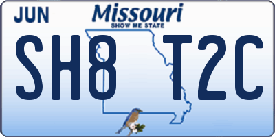 MO license plate SH8T2C