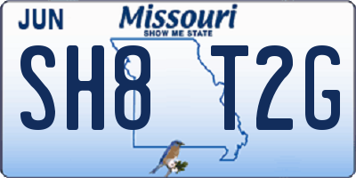MO license plate SH8T2G