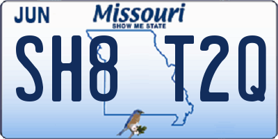 MO license plate SH8T2Q