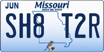 MO license plate SH8T2R