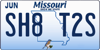 MO license plate SH8T2S