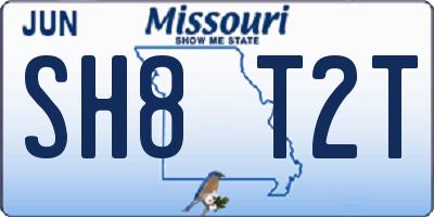 MO license plate SH8T2T