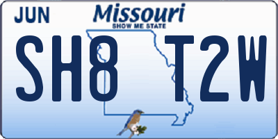 MO license plate SH8T2W