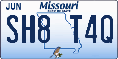MO license plate SH8T4Q
