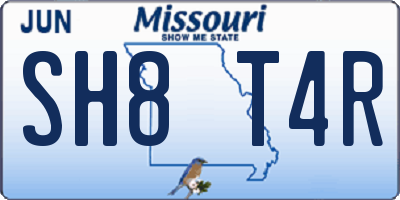 MO license plate SH8T4R