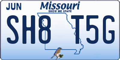 MO license plate SH8T5G