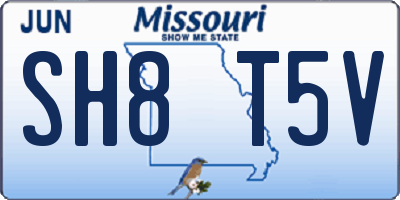 MO license plate SH8T5V