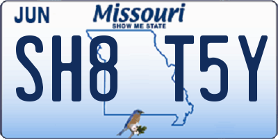 MO license plate SH8T5Y