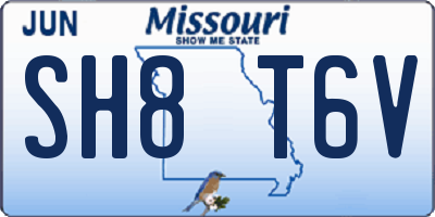 MO license plate SH8T6V